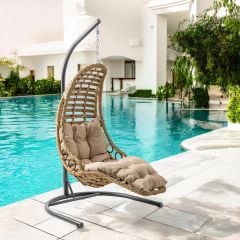 Capri Swing Bodrum Tekli Rattan Bahçe-Balkon Salıncağı