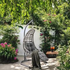 Capri Swing Bodrum Tekli Rattan Bahçe-Balkon Salıncağı