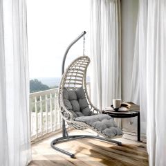 Capri Swing Bodrum Tekli Rattan Bahçe-Balkon Salıncağı