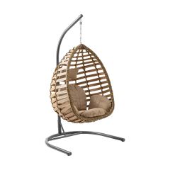 Capri Swing Gümbet Tekli Rattan Bahçe-Balkon Salıncağı