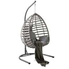 Capri Swing Gümbet Tekli Rattan Bahçe-Balkon Salıncağı