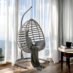 Capri Swing Gümbet Tekli Rattan Bahçe-Balkon Salıncağı
