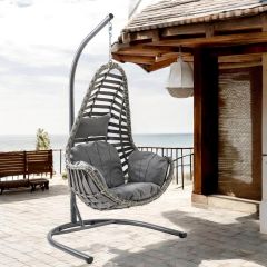 Capri Swing Milas Tekli Rattan Bahçe Salıncağı | Balkon Salıncağı