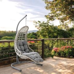 Capri Swing Bodrum Tekli Rattan Bahçe-Balkon Salıncağı