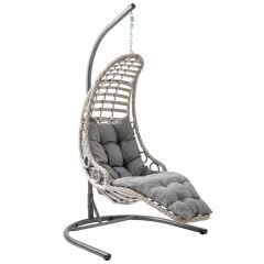Capri Swing Bodrum Tekli Rattan Bahçe-Balkon Salıncağı