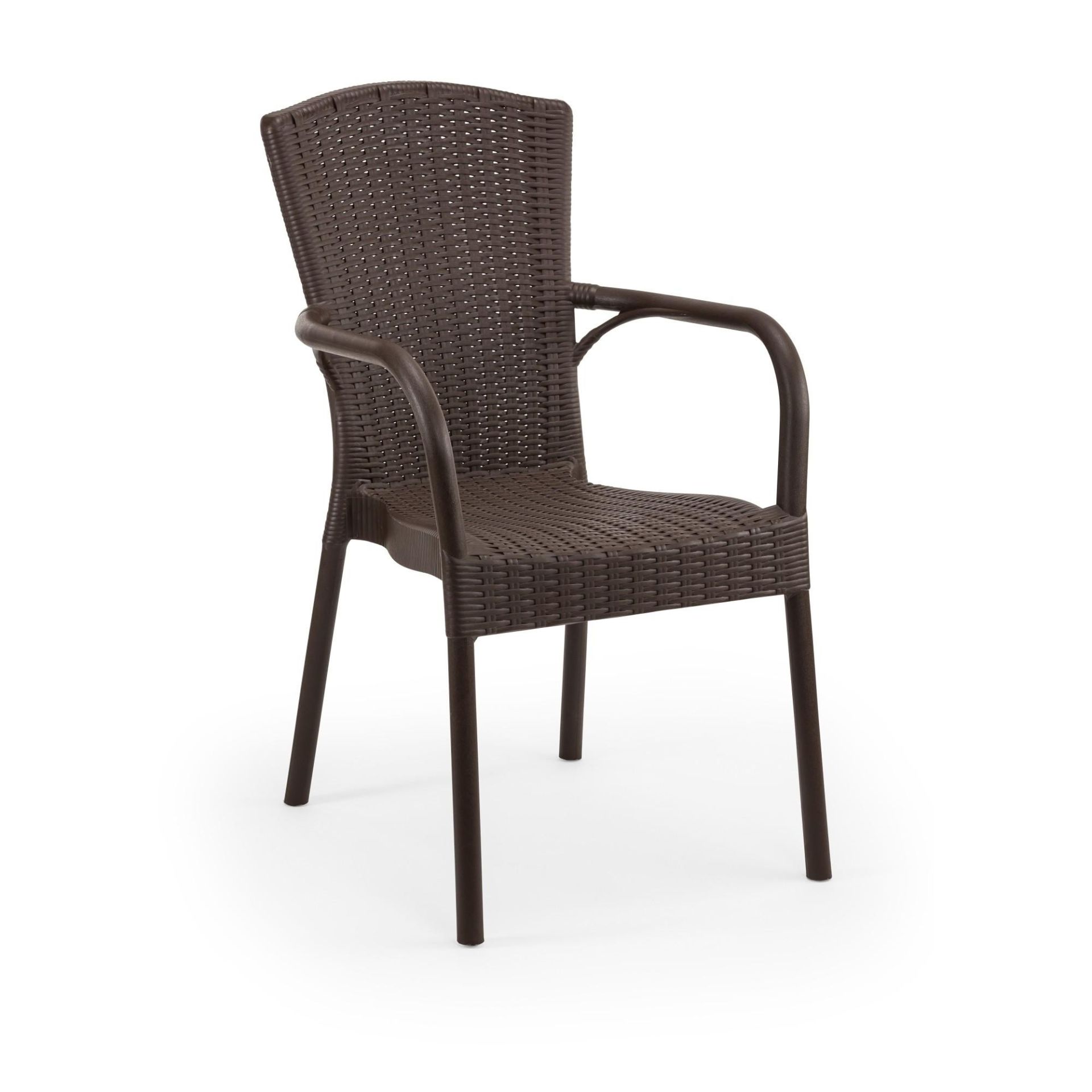 Royal Rattan Dokulu Plastik Bahçe ve Balkon Koltuğu