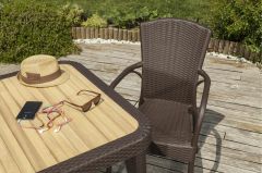 Royal Rattan Dokulu Plastik Bahçe ve Balkon Koltuğu