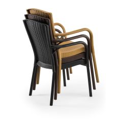 Royal Rattan Dokulu Plastik Bahçe ve Balkon Koltuğu