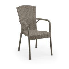 Royal Rattan Dokulu Plastik Bahçe ve Balkon Koltuğu