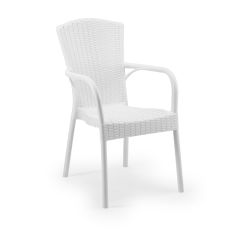 Royal Rattan Dokulu Plastik Bahçe ve Balkon Koltuğu