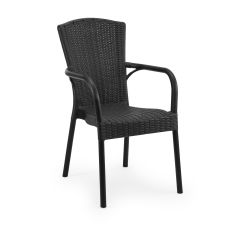 Royal Rattan Dokulu Plastik Bahçe ve Balkon Koltuğu
